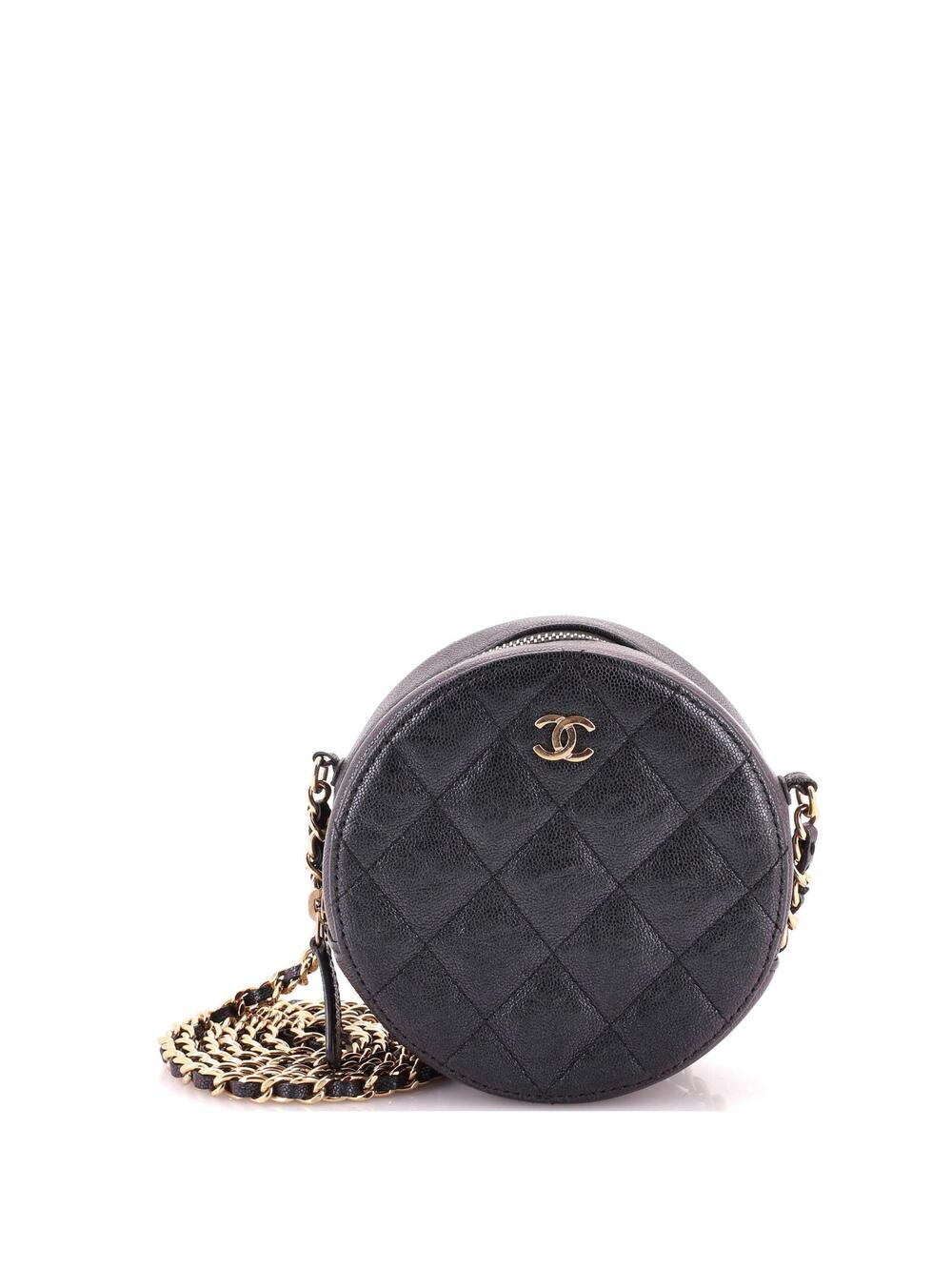 Chanel Round Clutch With Chain Quilted #364392C20B